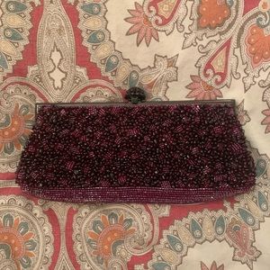 Larisa Barrera Beaded Garnet Clutch